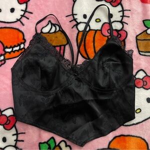 Kendall & Kylie Butterfly Silky Backless Top